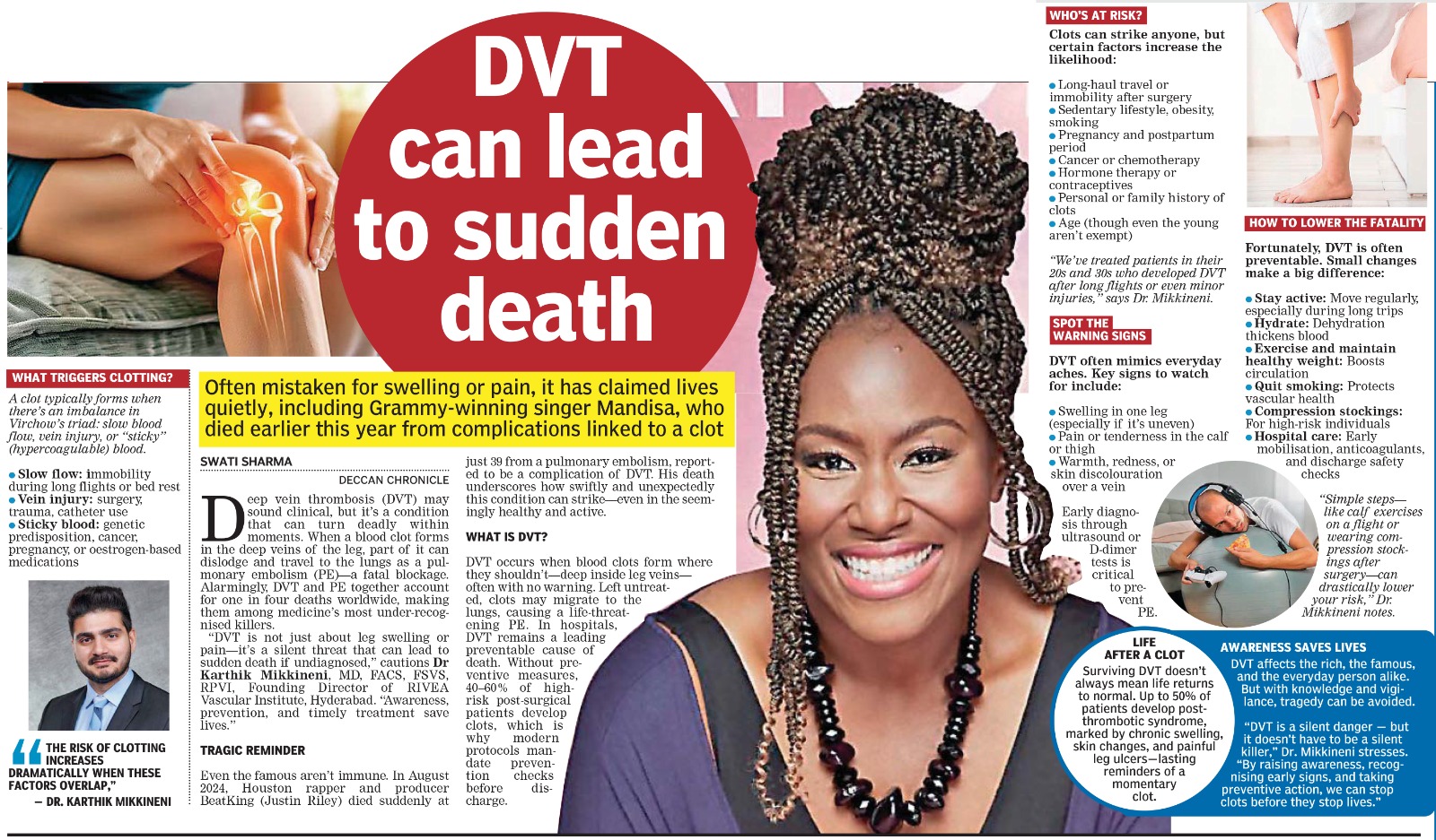 Dr. Karthik Mikkineni highlights the silent threat of Deep Vein Thrombosis (DVT)